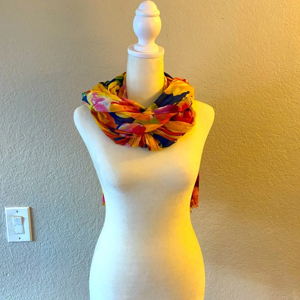 Lauren Ralph Lauren Bright Floral Scarf - Picture 3 of 3